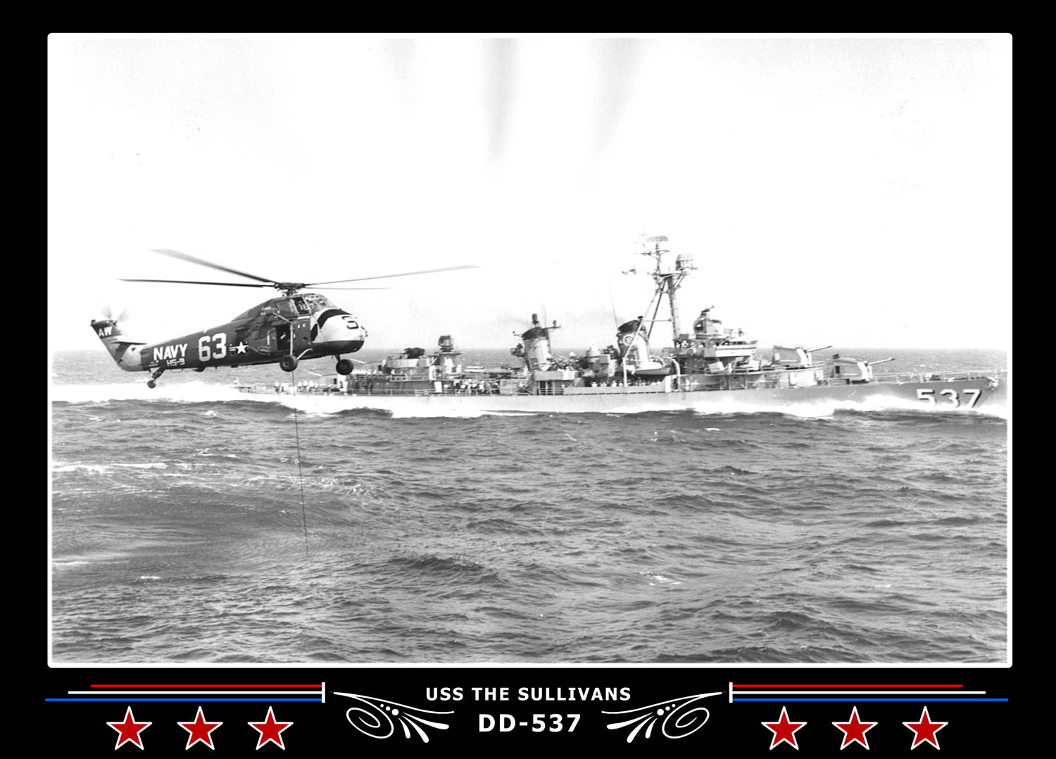 USS The Sullivans DD-537 Canvas Photo Print