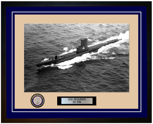 USS Segundo SS-398 Framed Navy Ship Photo Blue