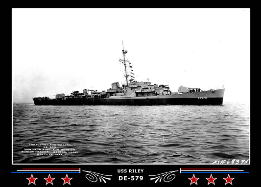 USS Riley DE-579 Canvas Photo Print