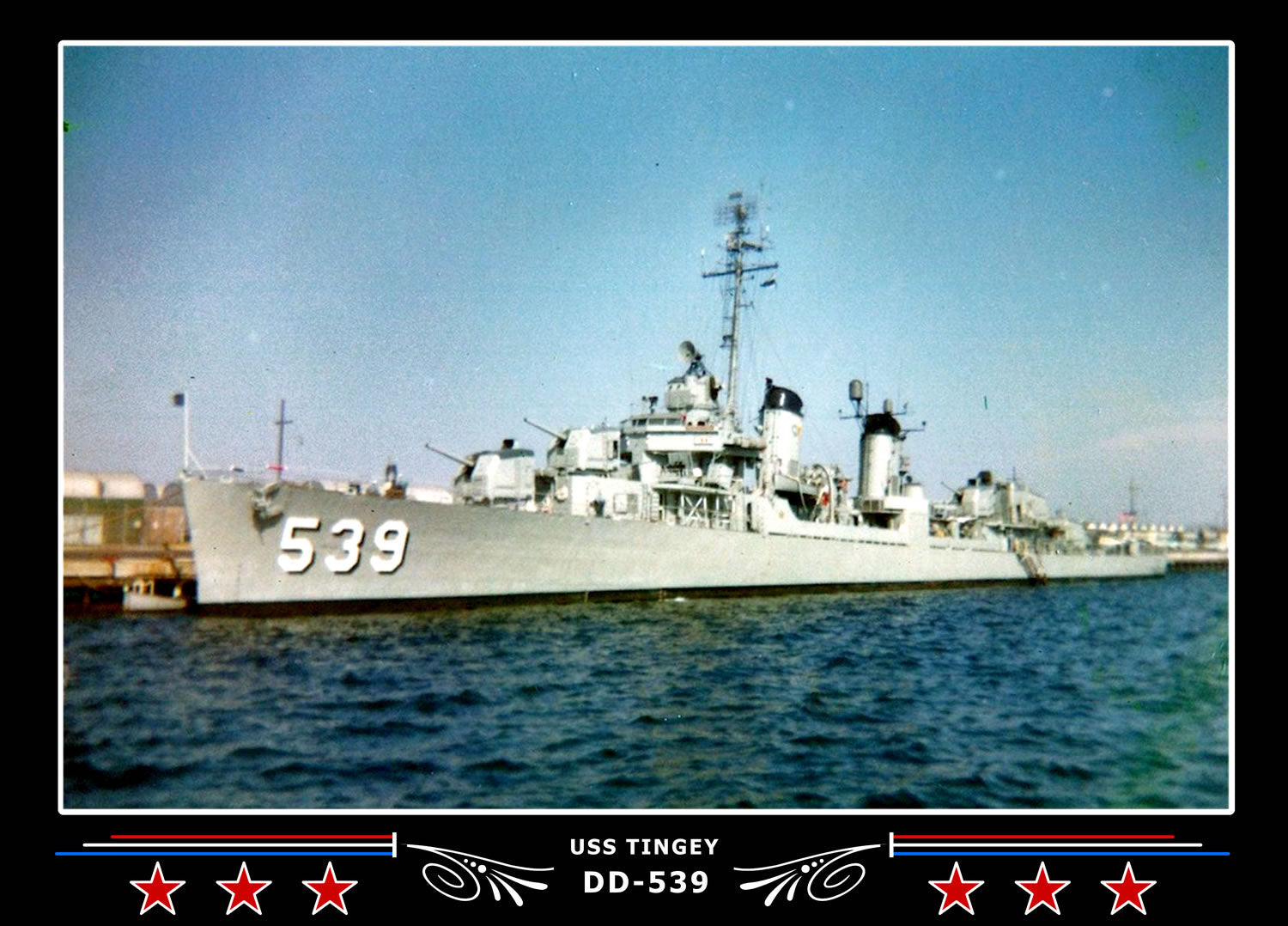 USS Tingey DD-539 Canvas Photo Print