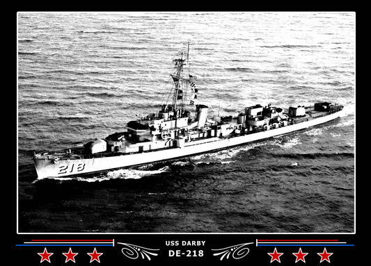 USS Darby DE-218 Canvas Photo Print
