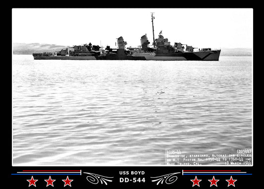 USS Boyd DD-544 Canvas Photo Print