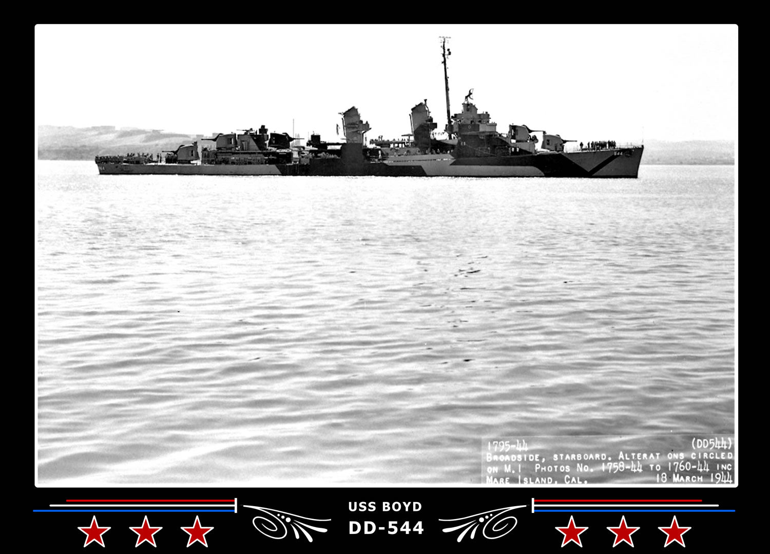 USS Boyd DD-544 Canvas Photo Print