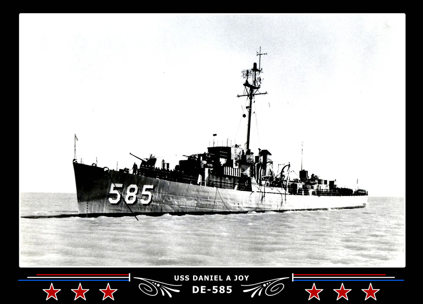 USS Daniel A Joy DE-585 Canvas Photo Print