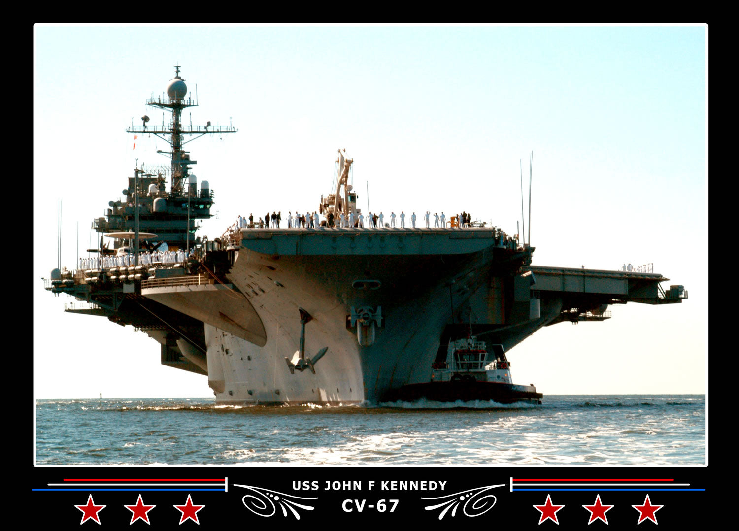 USS John F Kennedy CV-67 Canvas Photo Print