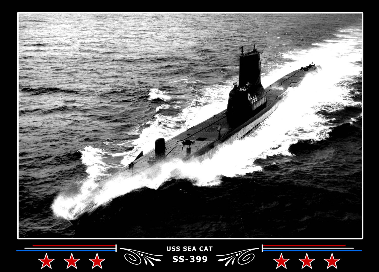 USS Sea Cat SS-399 Canvas Photo Print