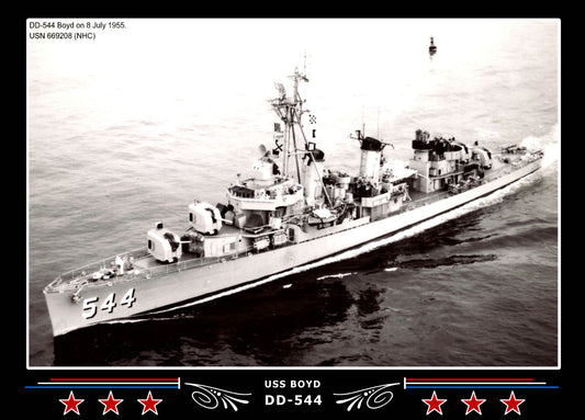 USS Boyd DD-544 Canvas Photo Print