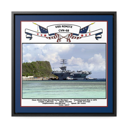 USS Nimitz CVN-68 Navy Floating Frame Photo Front View