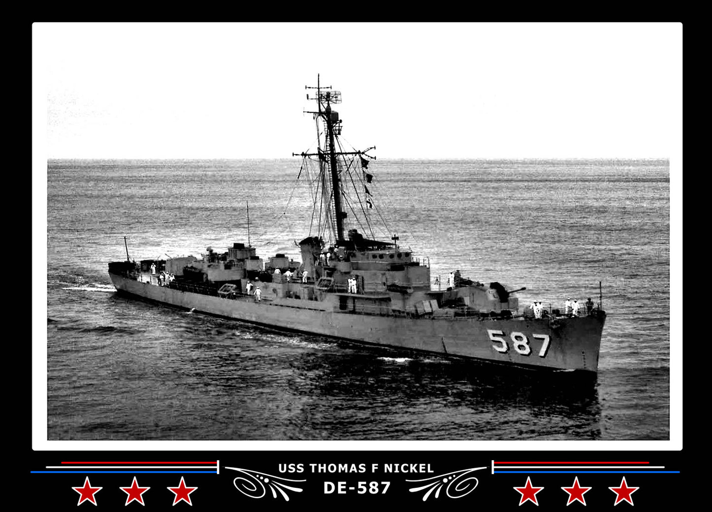 USS Thomas F Nickel DE-587 Canvas Photo Print