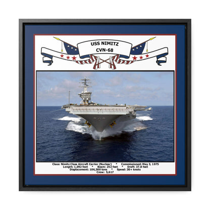 USS Nimitz CVN-68 Navy Floating Frame Photo Front View