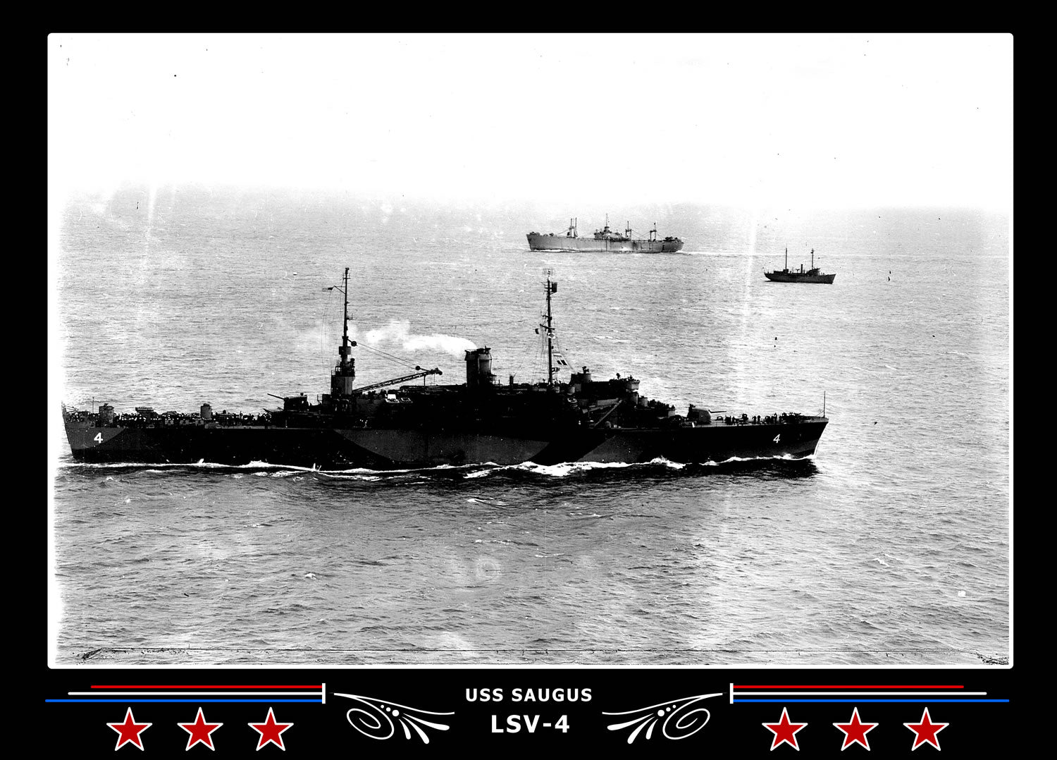 USS Saugus LSV4 Canvas Photo Print