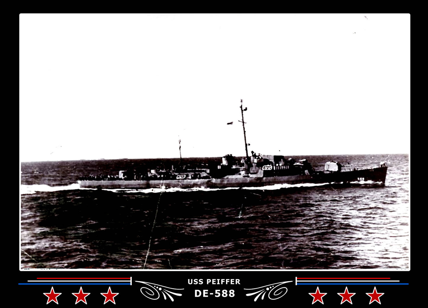 USS Peiffer DE-588 Canvas Photo Print
