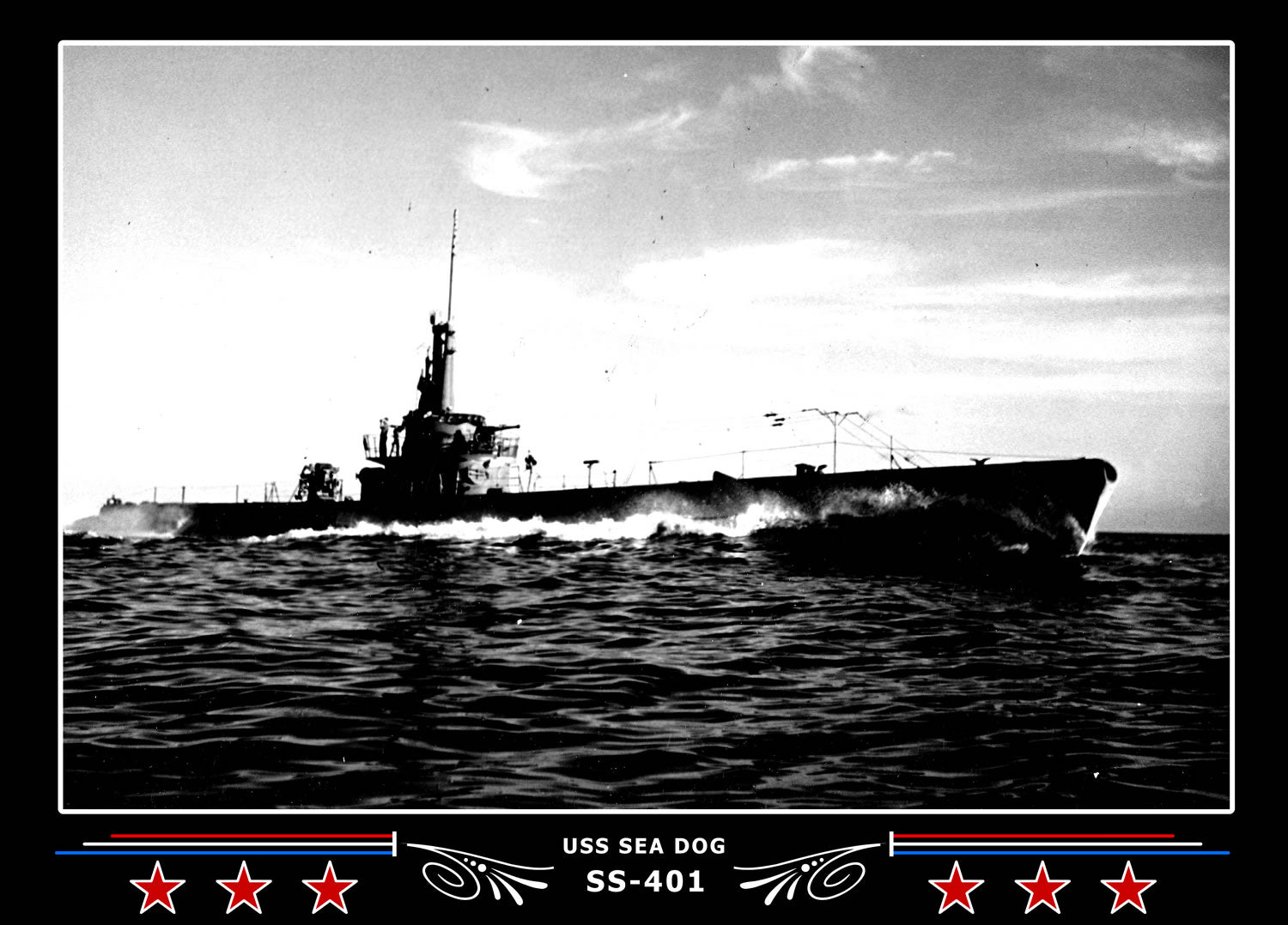 USS Sea Dog SS-401 Canvas Photo Print