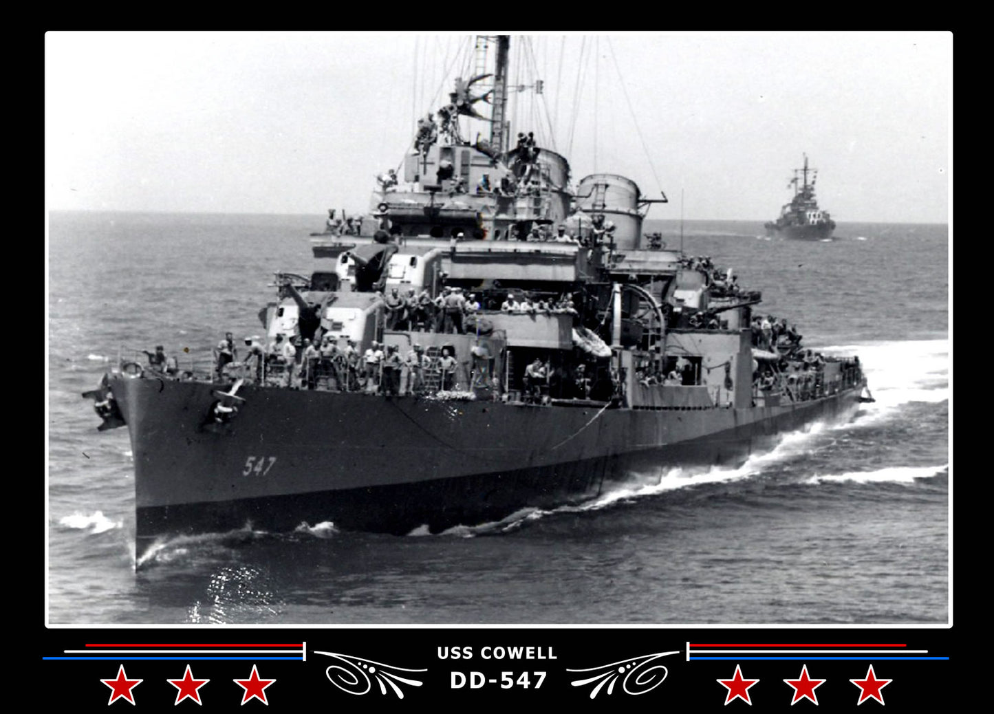 USS Cowell DD-547 Canvas Photo Print
