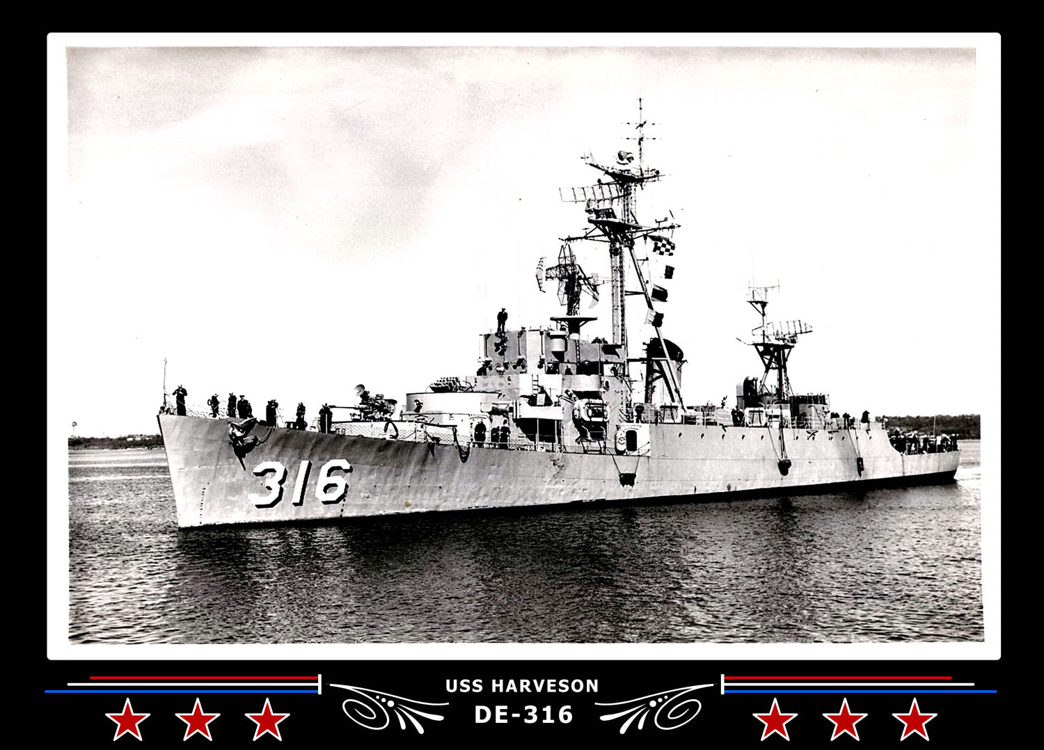 USS Harveson DE-316 Canvas Photo Print