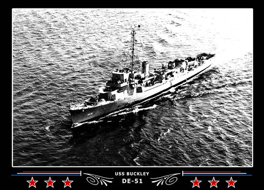 USS Buckley DE-51 Canvas Photo Print