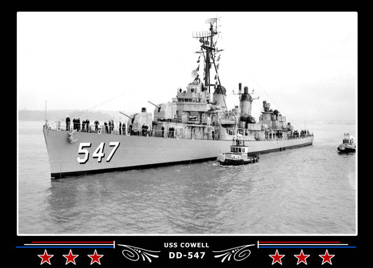 USS Cowell DD-547 Canvas Photo Print