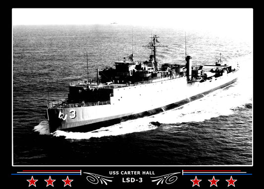 USS Carter Hall LSD3 Canvas Photo Print