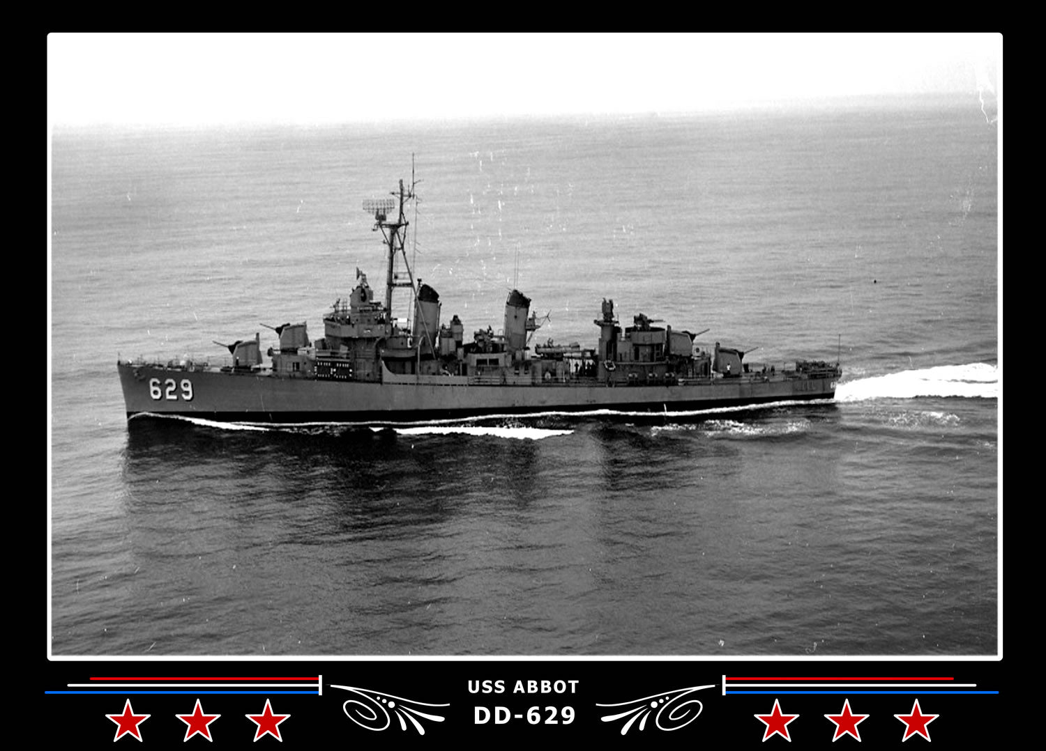 USS Abbot DD-629 Canvas Photo Print