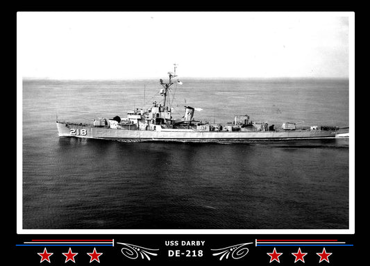 USS Darby DE-218 Canvas Photo Print
