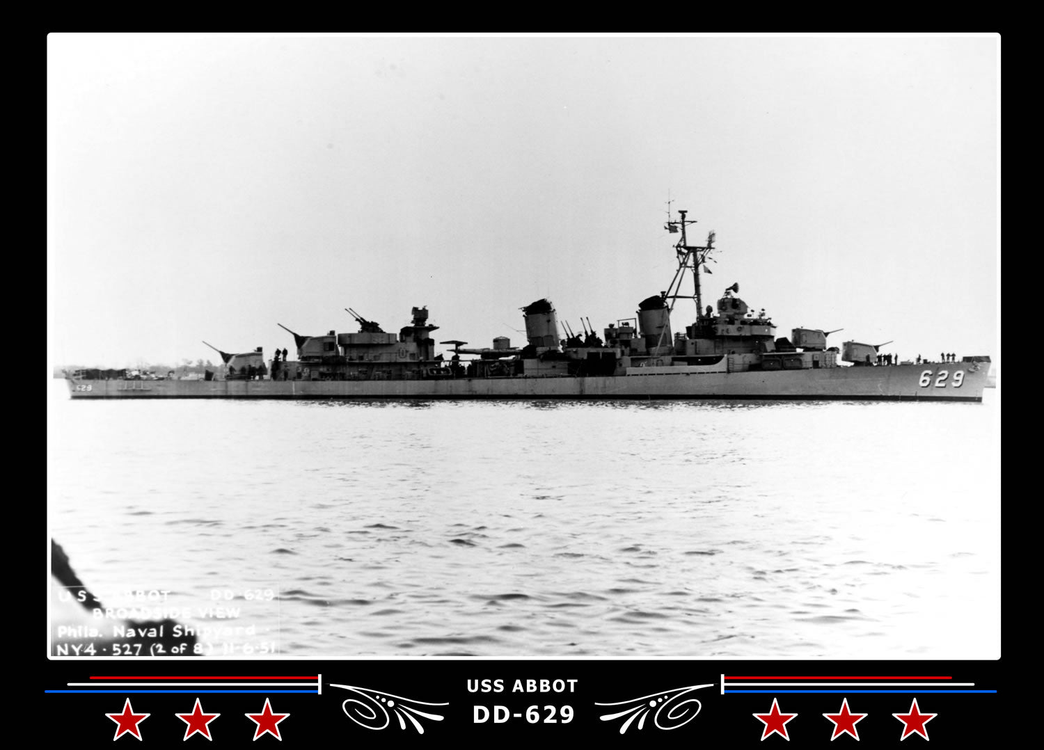 USS Abbot DD-629 Canvas Photo Print