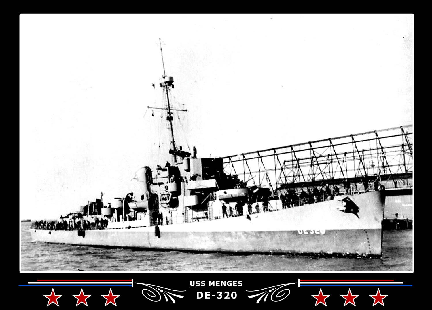 USS Menges DE-320 Canvas Photo Print