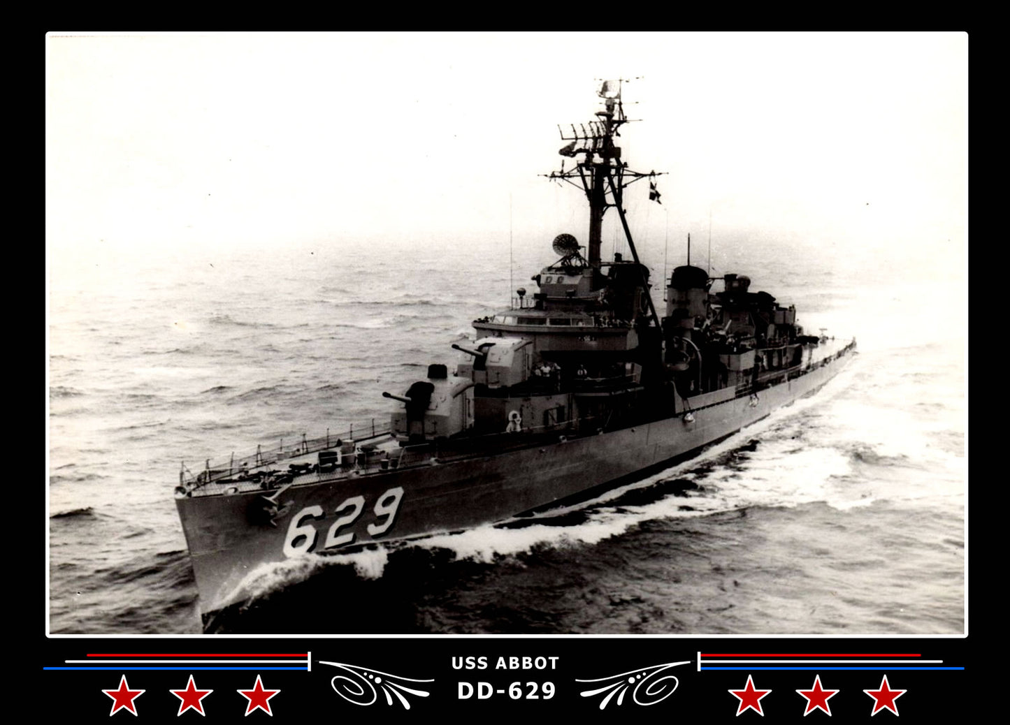 USS Abbot DD-629 Canvas Photo Print