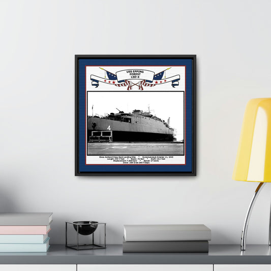 USS Epping Forest LSD-4 Navy Floating Frame Photo Desk View