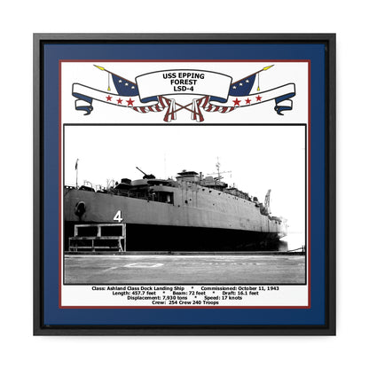 USS Epping Forest LSD-4 Navy Floating Frame Photo Front View