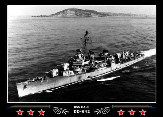 USS Hale DD-642 Canvas Photo Print