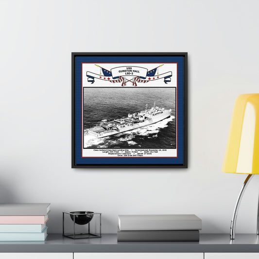 USS Gunston Hall LSD-5 Navy Floating Frame Photo Desk View