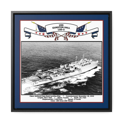 USS Gunston Hall LSD-5 Navy Floating Frame Photo Front View