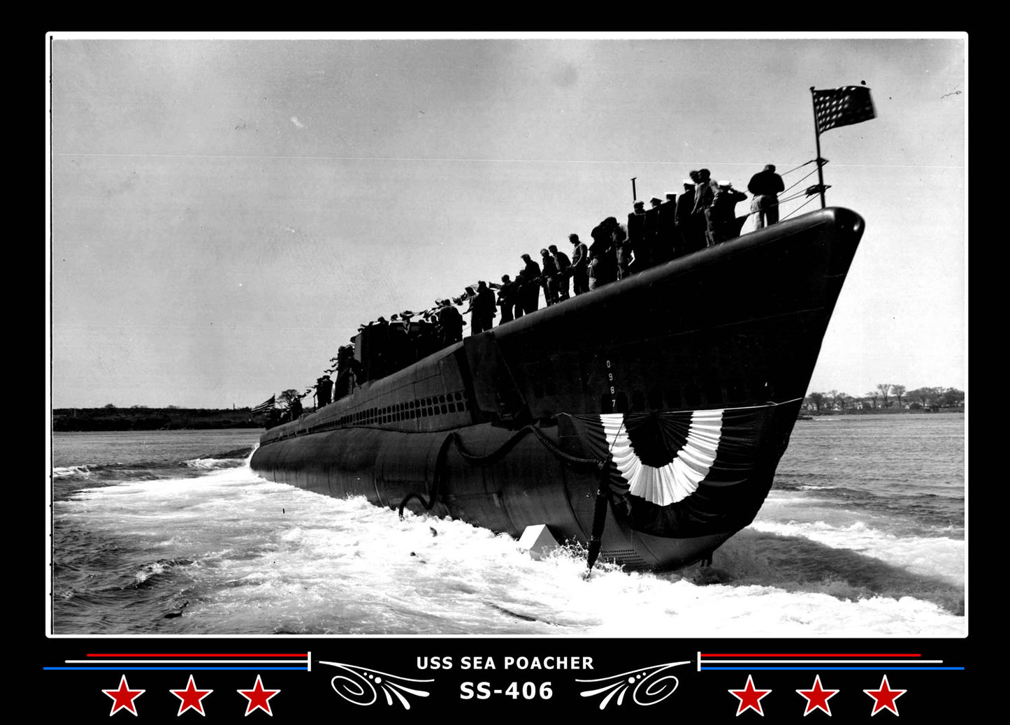 USS Sea Poacher SS-406 Canvas Photo Print