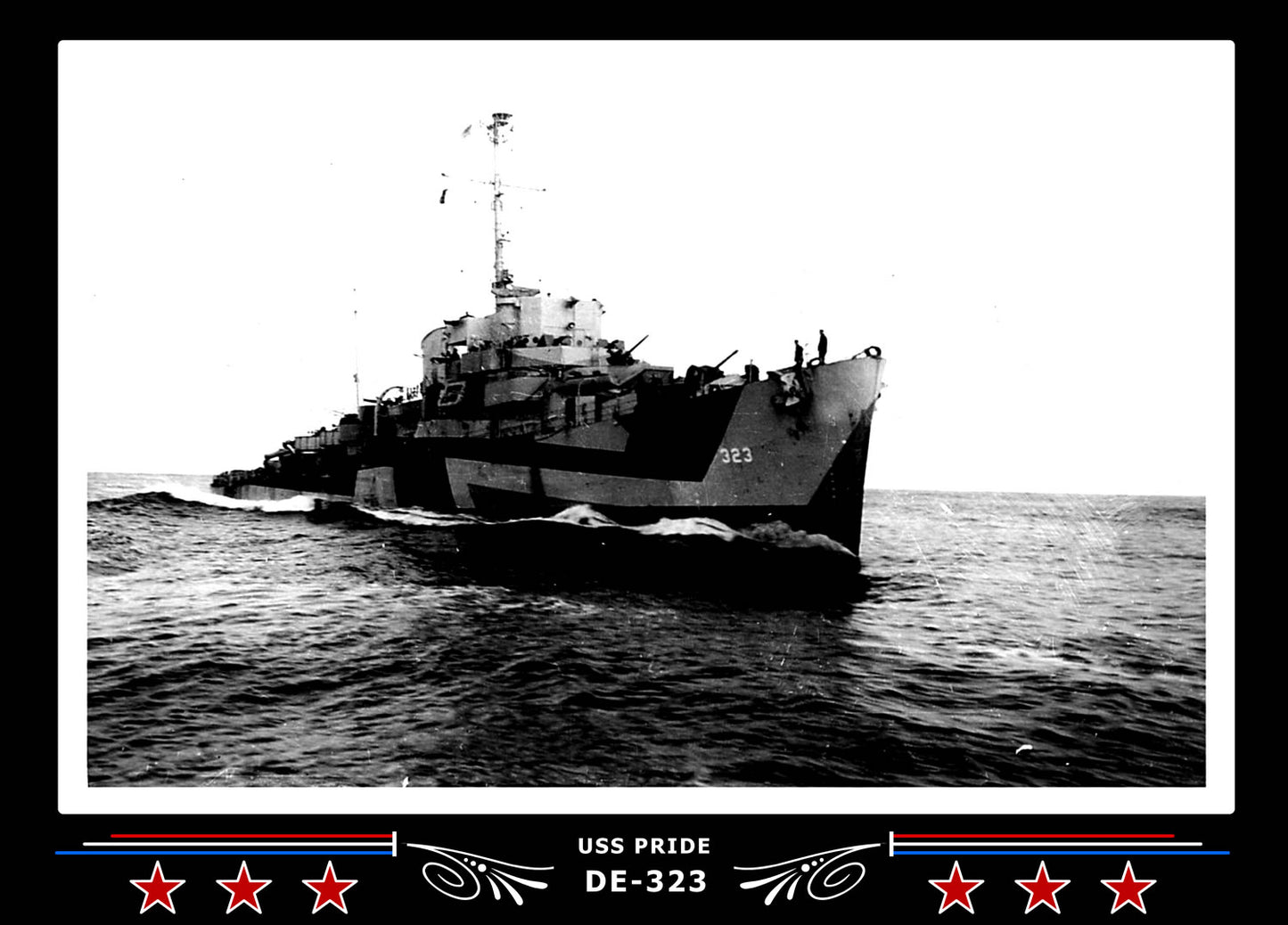 USS Pride DE-323 Canvas Photo Print