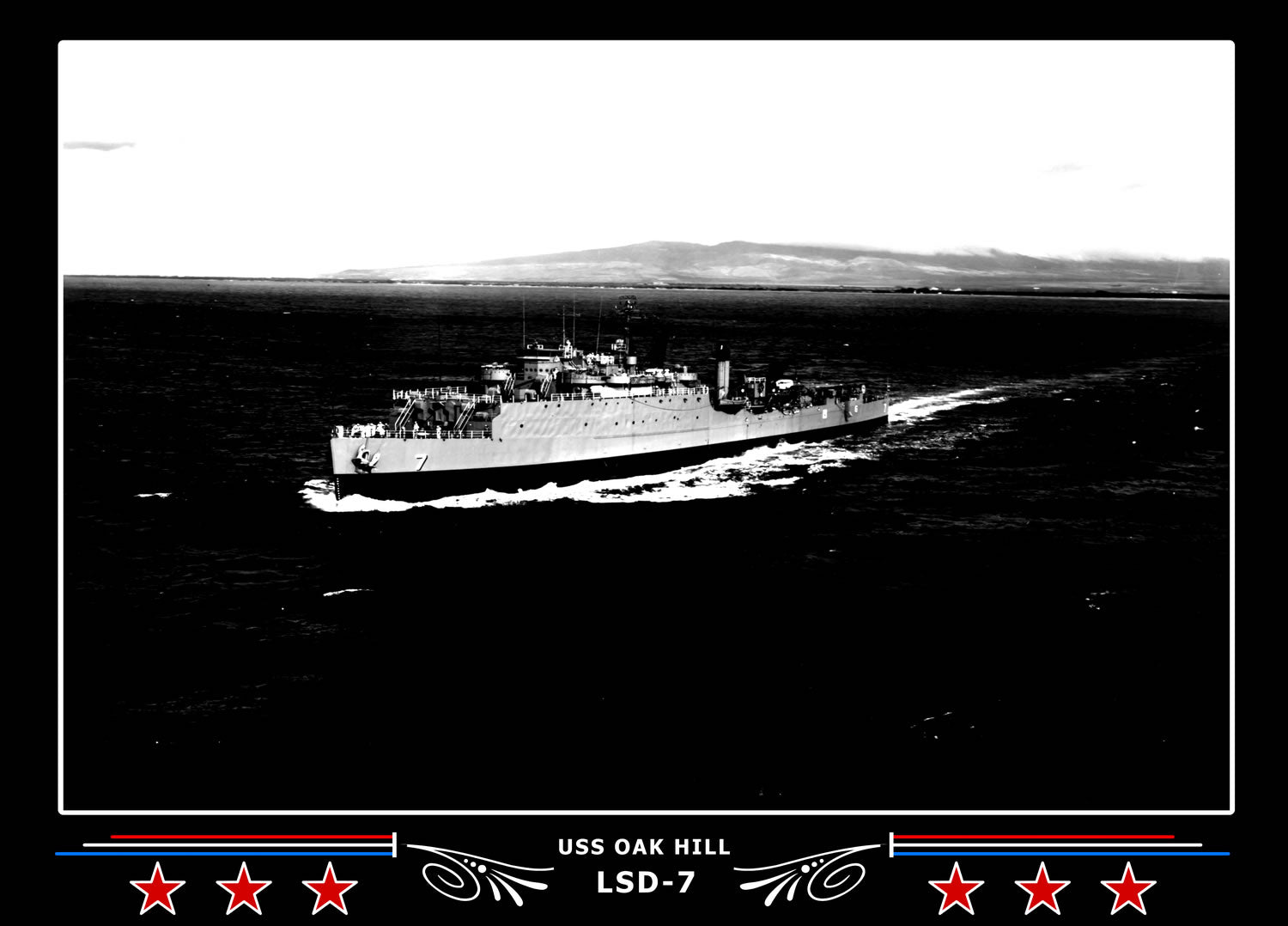 USS Oak Hill LSD7 Canvas Photo Print