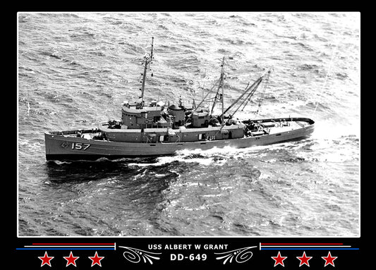 USS Albert W Grant DD-649 Canvas Photo Print