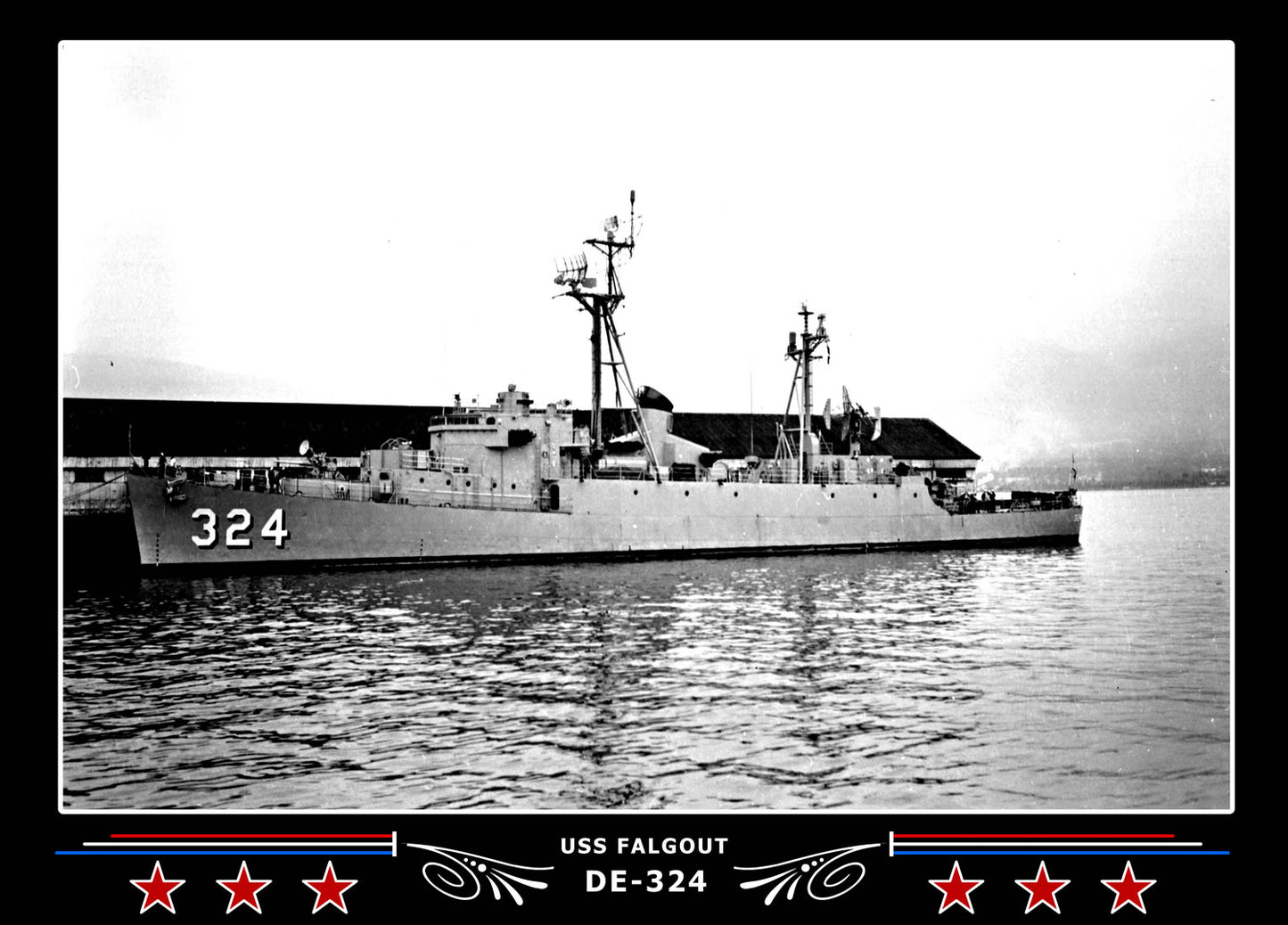 USS Falgout DE-324 Canvas Photo Print