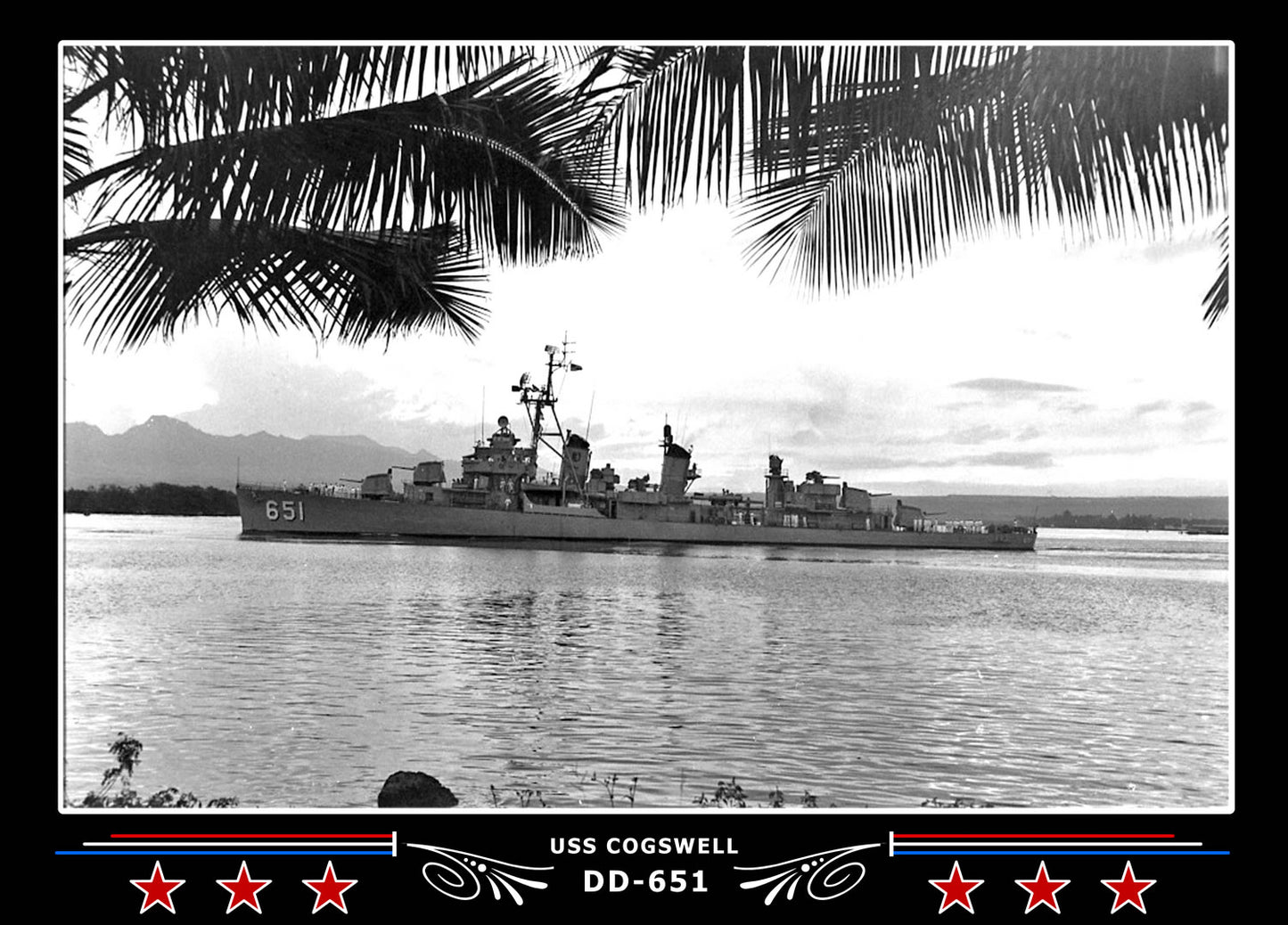 USS Cogswell DD-651 Canvas Photo Print