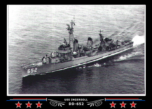 USS Ingersoll DD-652 Canvas Photo Print