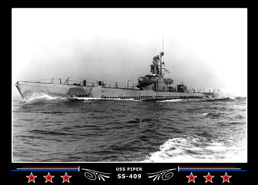 USS Piper SS-409 Canvas Photo Print