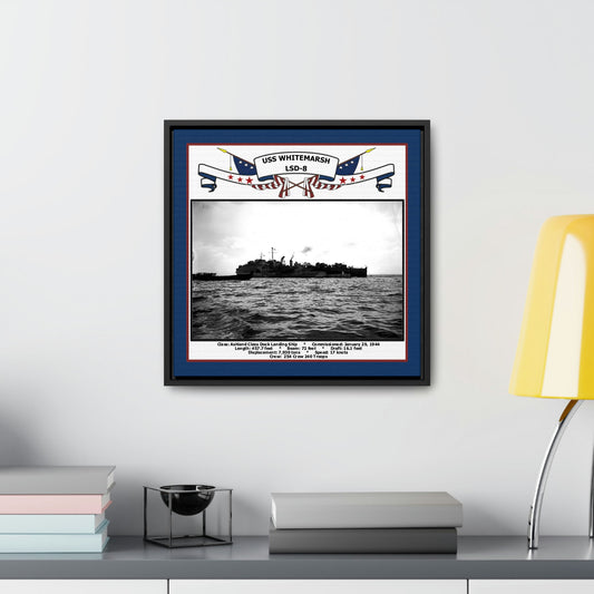 USS White Marsh LSD-8 Navy Floating Frame Photo Desk View