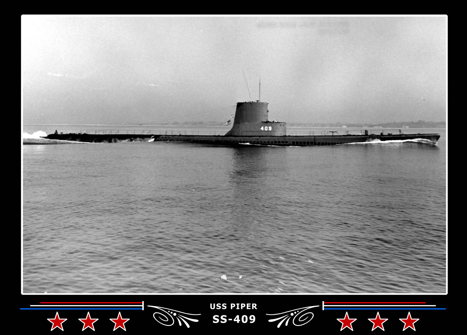 USS Piper SS-409 Canvas Photo Print