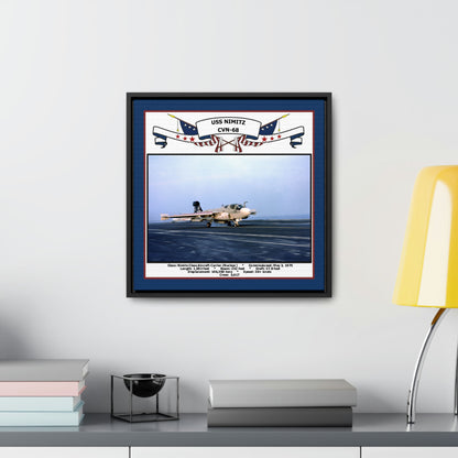 USS Nimitz CVN-68 Navy Floating Frame Photo Desk View