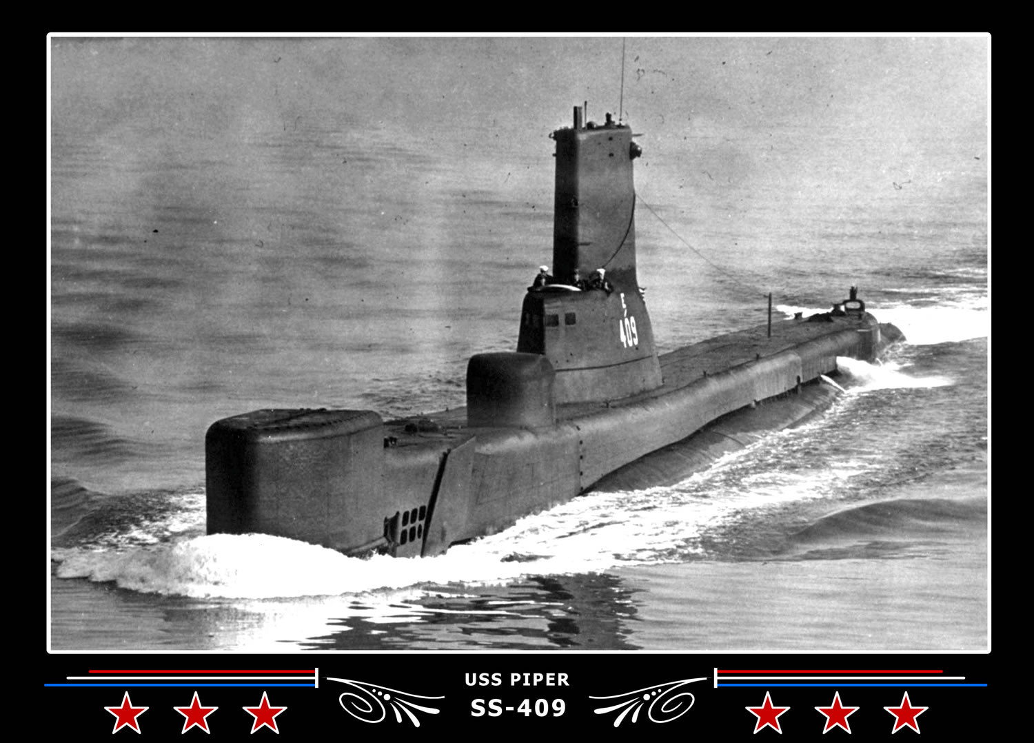USS Piper SS-409 Canvas Photo Print
