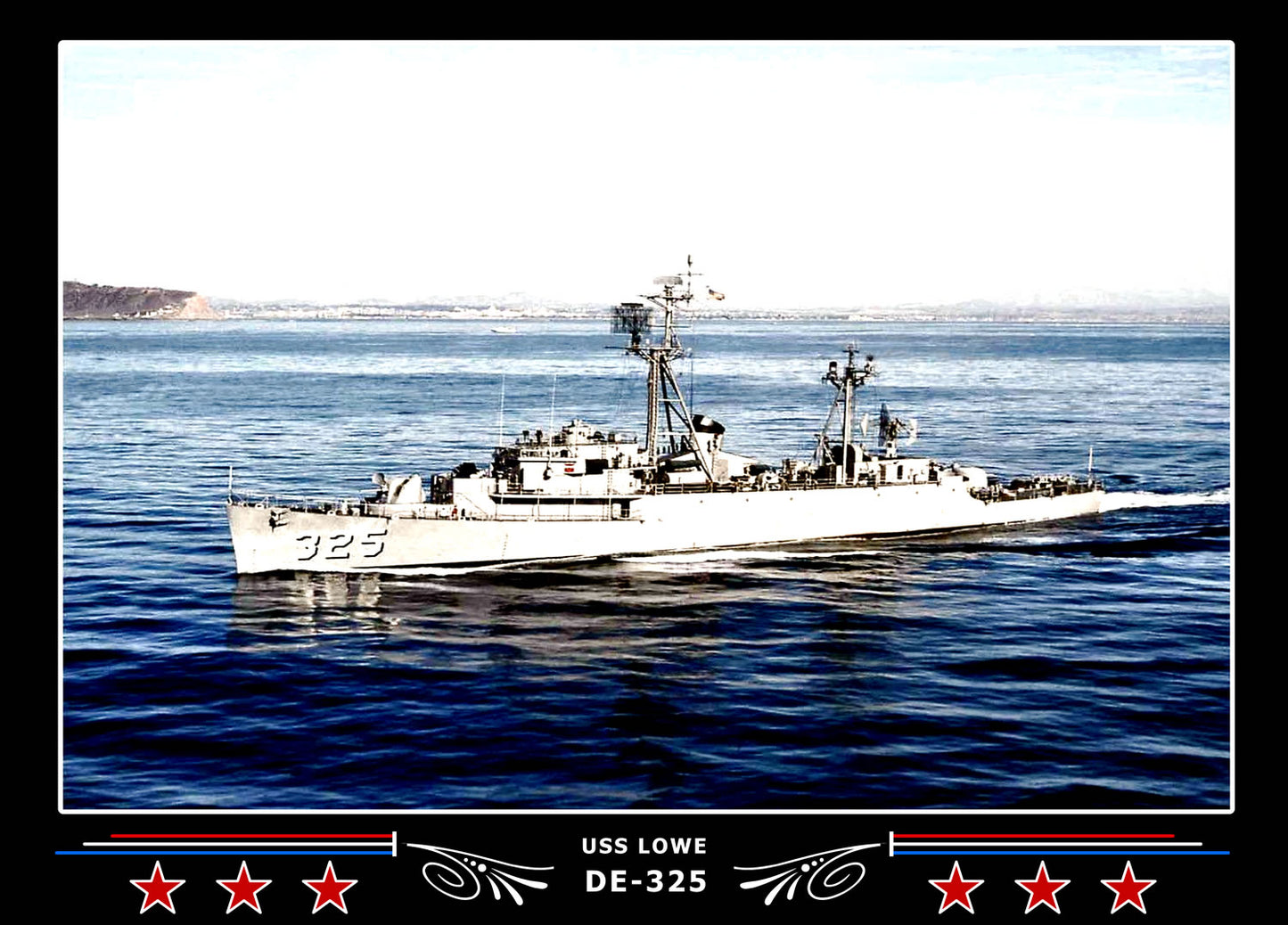 USS Lowe DE-325 Canvas Photo Print