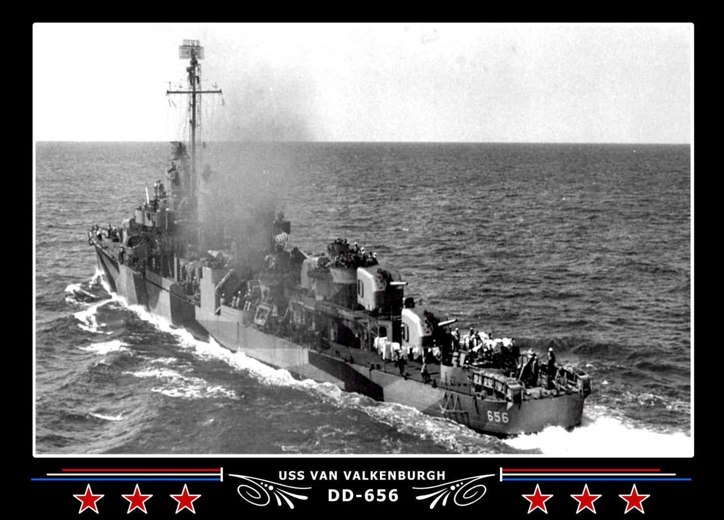 USS Van Valkenburgh DD-656 Canvas Photo Print