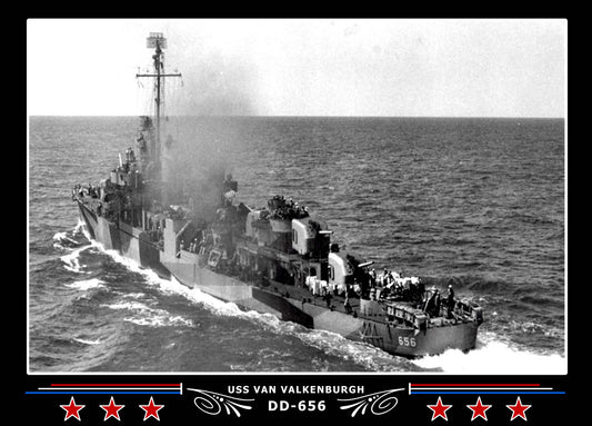 USS Van Valkenburgh DD-656 Canvas Photo Print
