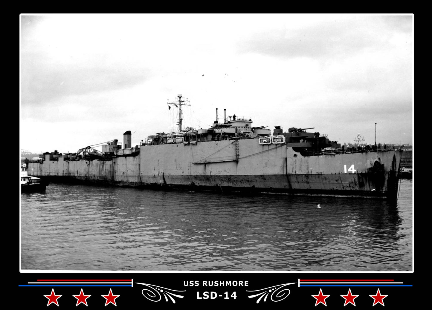 USS Rushmore LSD14 Canvas Photo Print
