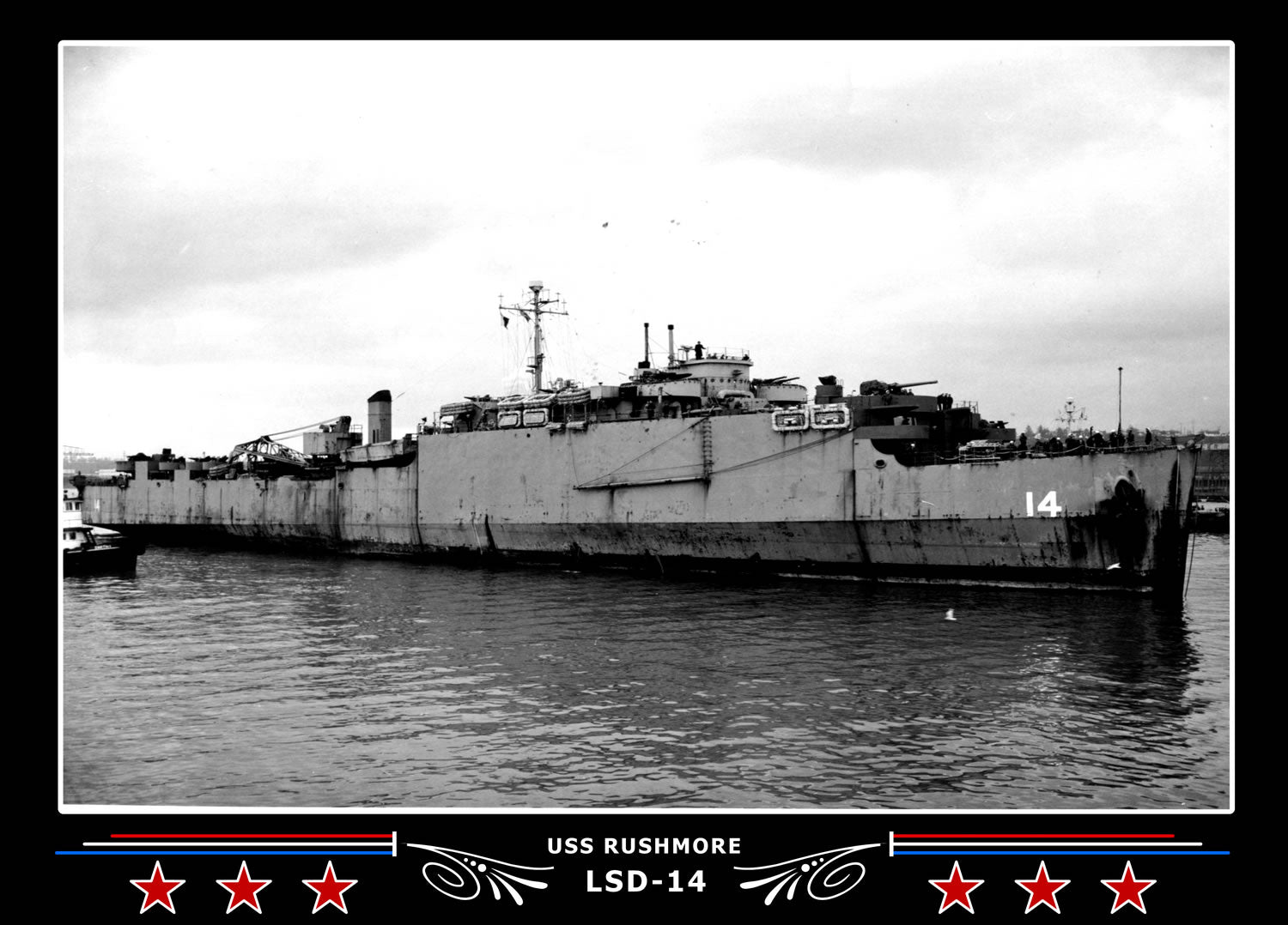 USS Rushmore LSD14 Canvas Photo Print