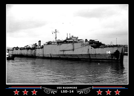 USS Rushmore LSD14 Canvas Photo Print